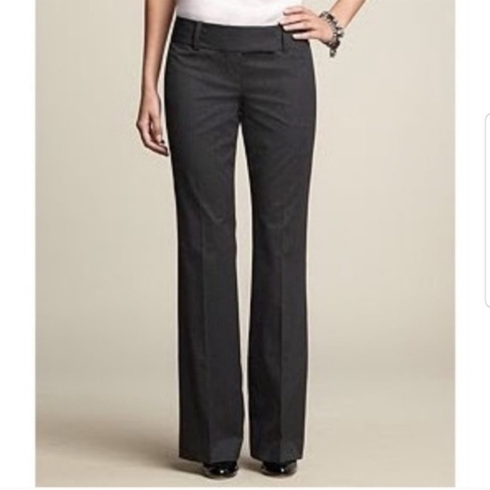 Ann Taylor Lindsay Wool Cashmere Pants Trousers Gray Size 2 Petite - Picture 1 of 13